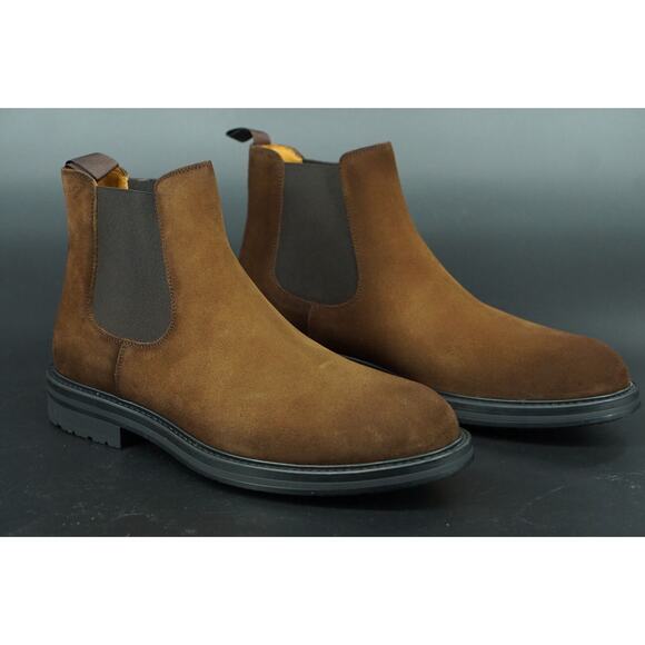 Magnanni Bonn Chelsea Mid Brown Men's Ankle Boot Size 12 New $399 - Picture 5 of 12